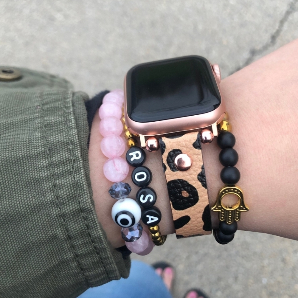 Premium Leather Apple Watch Band Straps Leopard - Picture 4 of 4